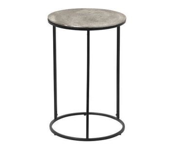 Beistelltisch PADMA Ø ca. 41 cm, Höhe ca. 61 cm in Farbe Silber, Schwarz Beistelltisch PADMA Ø ca. 41 cm, Höhe ca. 61 cm in Farbe Silber, Schwarz von Mirrors & More