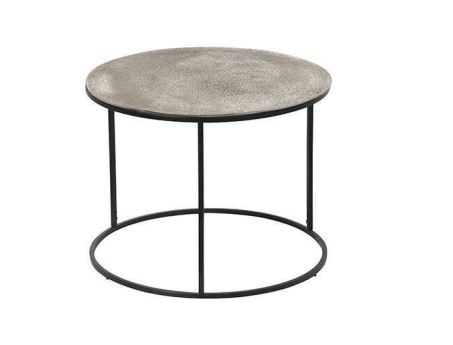 Beistelltisch PADMA Ø ca. 60 cm, Höhe ca. 46 cm in Farbe Silber, Schwarz Beistelltisch PADMA Ø ca. 60 cm, Höhe ca. 46 cm in Farbe Silber, Schwarz von Mirrors & More
