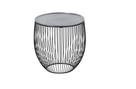 Beistelltisch RINARA Ø ca. 43 cm, Höhe ca. 42 cm in Farbe Silber, Schwarz Beistelltisch RINARA Ø ca. 43 cm, Höhe ca. 42 cm in Farbe Silber, Schwarz von Mirrors & More