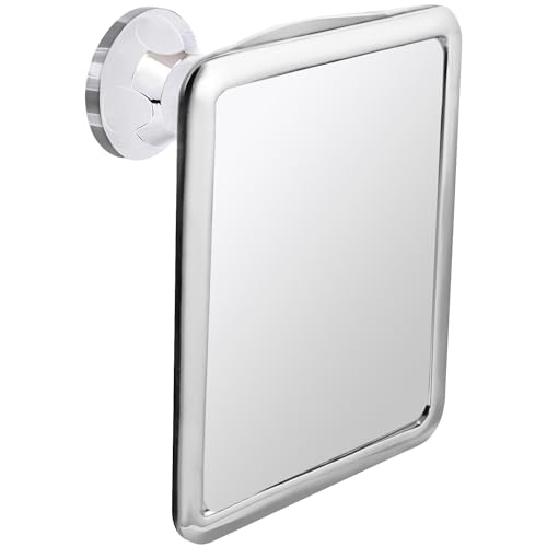 Mirrorvana Beschlagfreier Duschspiegel zum Rasieren mit verbesserter Saugkraft, Dual-Anti-Beschlag-Design, bruchsichere Oberfläche und 360° drehbar, 20,3 x 17,8 cm, Chrom Mirrorvana Beschlagfreier Duschspiegel zum Rasieren mit verbesserter Saugkraft, Dual-Anti-Beschlag-Design, bruchsichere Oberfläche und 360° drehbar, 20,3 x 17,8 cm, Chrom von Mirrorvana