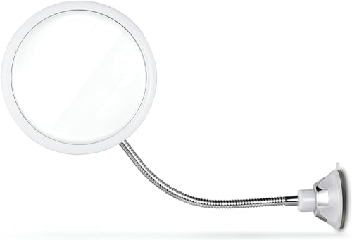 Mirrorvana Duschspiegel Antibeschlag Mit Saugnapf, Rasierspiegel für die Dusche, Runder Dusch Spiegel Beschlagfrei für Bad, Flexible Round Fogless Shower Mirror for Shaving, 17 cm (Flexibel) von Mirrorvana