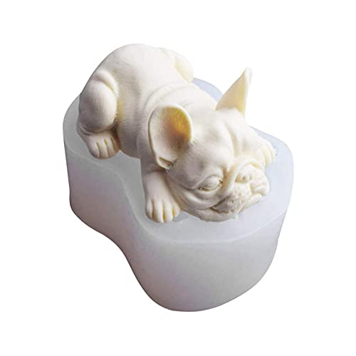 Mirrwin 3D Französische Bulldogge Silikonform Hund Silikonform Mousse Kuchen Dekoration Backform Silikonform Muffins Bulldogge Silikonform für Handarbeit Backen Modellierung Kuchendekoration von Mirrwin
