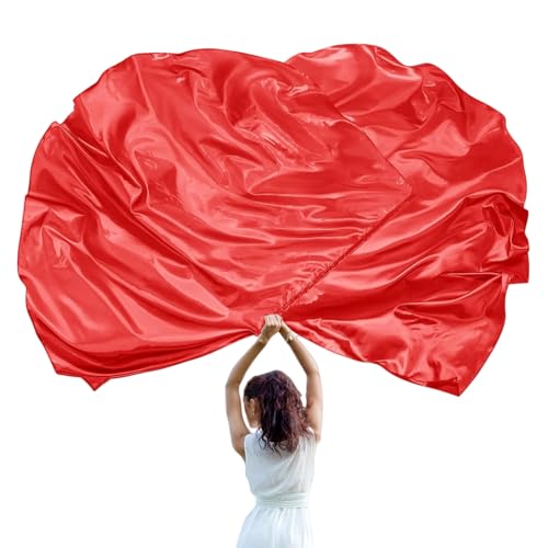 2-teiliges halbrundes Anbetungsflaggen-Set (Flagge + flexibler Stab), Anbetungsflaggen für Tänze, Kirchen, Lob, Tanz, halbrund, Engelsflügel-Flagge von Mirweon