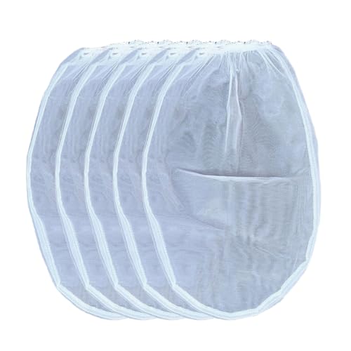 5 x Farbsiebbeutel, weiß, Polyester, Netzbeutel, wasserdicht, einfach zu bedienen, für Renovierungen zu Hause und industrielle Verwendung, Entfernung von Verunreinigungen 5 x Farbsiebbeutel, weiß, Polyester, Netzbeutel, wasserdicht, einfach zu bedienen, für Renovierungen zu Hause und industrielle Verwendung, Entfernung von Verunreinigungen von Mirweon