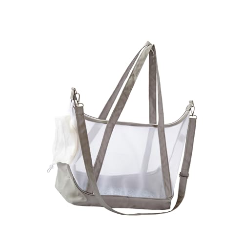 Belüftete Nylon-Haustier-Tragetasche, klare Designs, Tragetasche für Katzen, Reisetasche, Outdoor-Wanderausrüstung, Zubehör, Nylon-Netz, Katzentragetasche von Mirweon