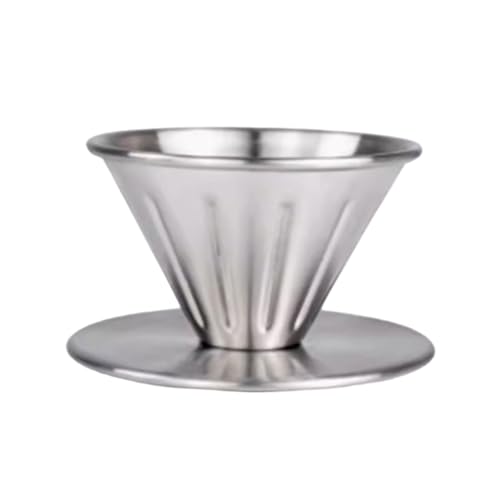 Edelstahl Kaffee Dripper Hand Drip Kaffeemaschine Edelstahl Filterbecher Manueller Kaffeefilter für den Heimgebrauch von Mirweon