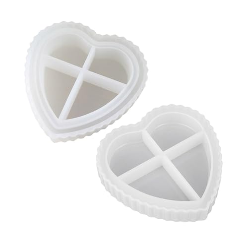 Einzigartige Herzform Behälter Silikonformen Aufbewahrungsbox Formen 3D Epoxidharz Form Schmuckherstellung Zubehör von Mirweon