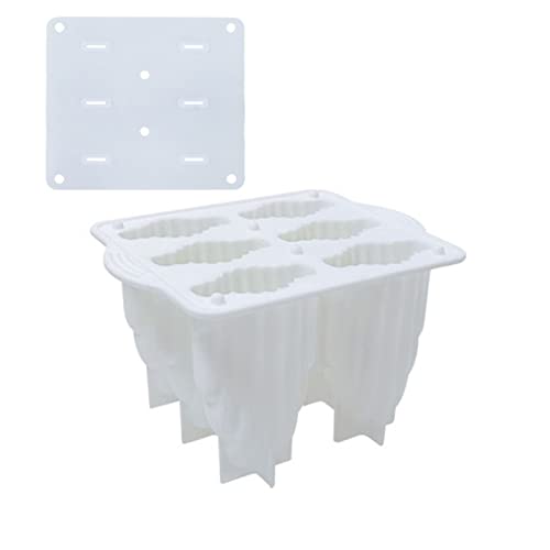 Eiscreme-Formen mit 6 Löchern, Eiswürfelformen, für Eis am Stiel, lebensmittelecht, handgefertigt, Gadgets für Muscheln, Silikon Eiscreme-Formen mit 6 Löchern, Eiswürfelformen, für Eis am Stiel, lebensmittelecht, handgefertigt, Gadgets für Muscheln, Silikon von Mirweon