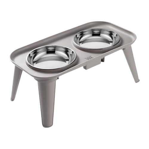 Fressnapf für Hunde mit hohem Nacken, Edelstahl, erhöhter, auslaufsicherer Boden für den Heimgebrauch von Mirweon