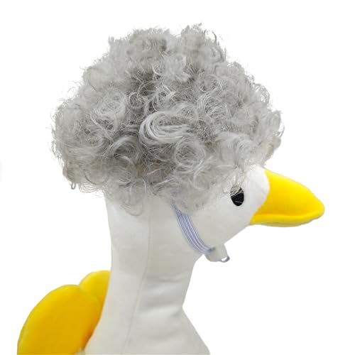 Haustier-Haarteil mit Gänse-Perücke, Kopfschmuck, Afro-Design, Schlägerhaube für verschiedene freundliche Cosplay, Festivals, Veranstaltungen, Versammlungen, Perücken, Kostüm-Zubehör von Mirweon
