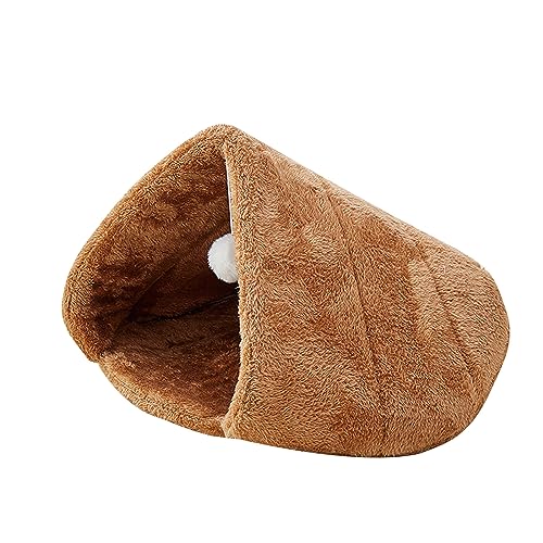 Höhle warmes Bett für den Innenbereich, waschbar, weiche Betten, Zelthaus für Welpen, kleine Hunde, dicker Boden, Höhlenbetten für Indoor-Katzen, groß von Mirweon