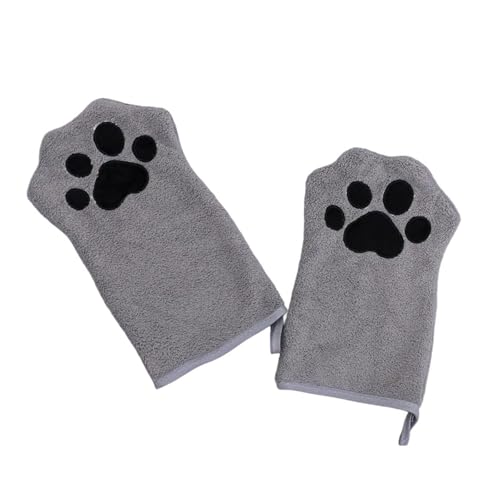 Mirweon Saugfähiger Hundehandtuch-Handschuh bietet Wärme und Komfort für Haustiere nach dem Baden oder regnerischen Spaziergängen für den täglichen Gebrauch. Haustierreinigungshandschuh von Mirweon