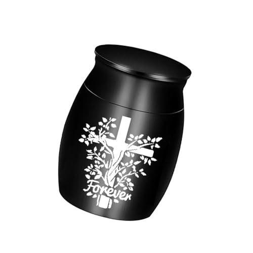 Mirweon Simple Casket Asche Gefäß Asche für Haustierurne Schnitzereien Gedenkstätte kleines Glas Urne Behälter Sympathie Haustier Verlust von Mirweon