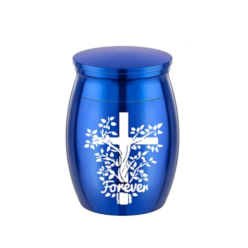 Mirweon Simple Casket Asche Gefäß Asche für Haustierurne Schnitzereien Gedenkstätte kleines Glas Urne Behälter Sympathie Haustier Verlust von Mirweon