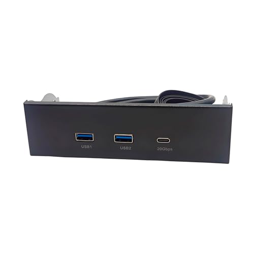 Mirweon USB-3.2-Front-Panel-USB-Adapter für 13,25-cm-Schacht mit doppeltem USB-3.2-Anschluss und Typ C für schnelle Datenübertragung von Mirweon