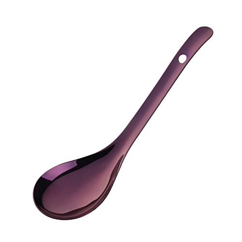 Moderne Suppenlöffel aus Edelstahl für Zuhause, Küche, Restaurant, poliert, Geschirrspüler, Geburtstag, Teelöffel, Edelstahl, Besteck-Set, langer Griff, Messlöffel mit von Mirweon