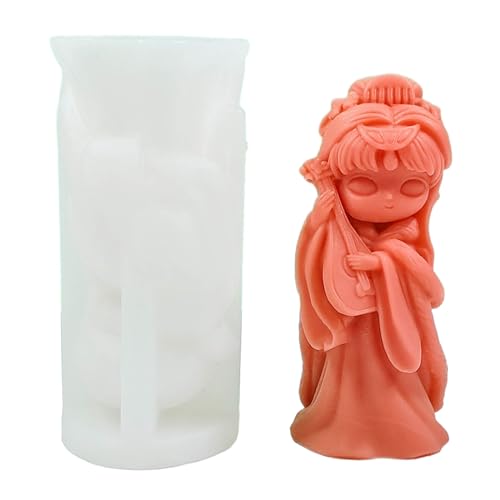Mirweon Silikonform für alte Puppen, 3D-Mädchen, Gips, Seife, Harz, Schokolade, Kuchen, Backwerkzeug, Heimdekoration von Mirweon