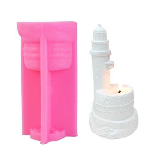 Silikonformen in Leuchtturmform für Teelichthalter, Heimdekoration, Silikonbecher von Mirweon