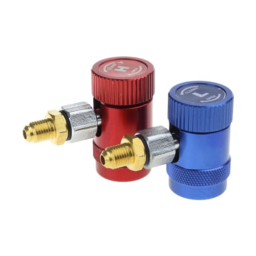 Verstellbarer R1234YF Schnellkupplungsanschluss, funktioniert mit Krümmer-Messgerät-Set 1/4 SAE HVAC AC Fluor von Mirweon