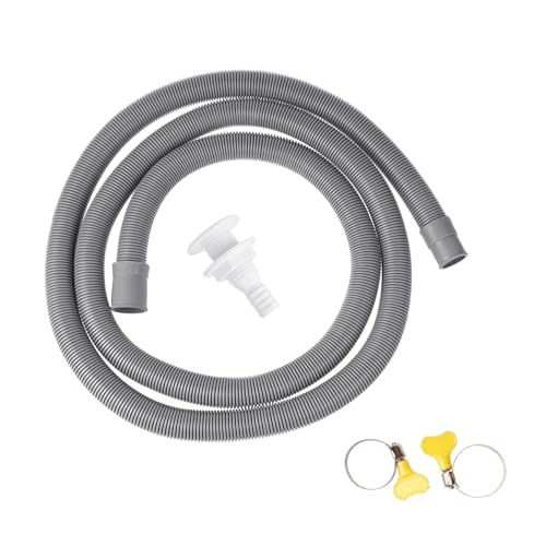 Waschmaschine Ablaufverlängerung Set Leicht 2 Meter Verlängerungsschlauch mit Clip Set Waschmaschine Schlauch Set Ablaufschlauch Verlängerung Set von Mirweon