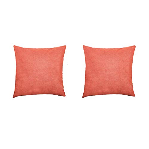 MisFox 2er-Set Kissenbezüge Einfarbig Dekokissenhülle 45x45 cm Kissenbezug Weich Sofa Zimmer Deko Wohnkultur Kissenhülle mit Verstecktem Reißverschluss von MisFox