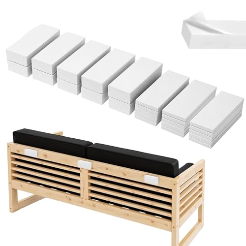 MisFun 25 Stück Eva Foam Abstandshalter Wand Selbstklebend Wandschutz Bett Kopfteil Stopper für die Wand Inkl 10 Pcs(15mm Dick) und 15 Pcs(5mm Dick) Abstandshalter Selbstklebend (Weiß) von MisFun