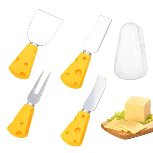 MisFun 5 Stück Buttermesser, Butter Knife aus Edelstahl, 12cm Tortenmesser Klein Käsemesser Set, Small Serving Spreaders Frühstücksmesser mit Box für Marmelade Butter Sahne Käse Gebäckherstellung (D) von MisFun