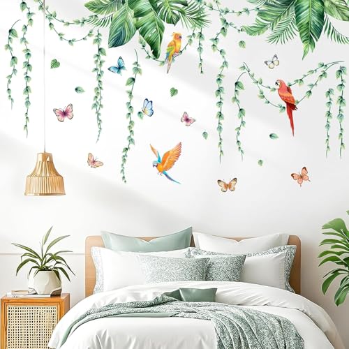 MisFun Wandtattoo Pflanzen Wandtattoo Grün Tropische Blätter Pflanzen Wandaufkleber Hängende Rebe Grün Palmen Blätter Vögel Wandsticker Kinderzimmer Wohnzimmer Schlafzimmer Flur Wanddeko MisFun Wandtattoo Pflanzen Wandtattoo Grün Tropische Blätter Pflanzen Wandaufkleber Hängende Rebe Grün Palmen Blätter Vögel Wandsticker Kinderzimmer Wohnzimmer Schlafzimmer Flur Wanddeko von MisFun