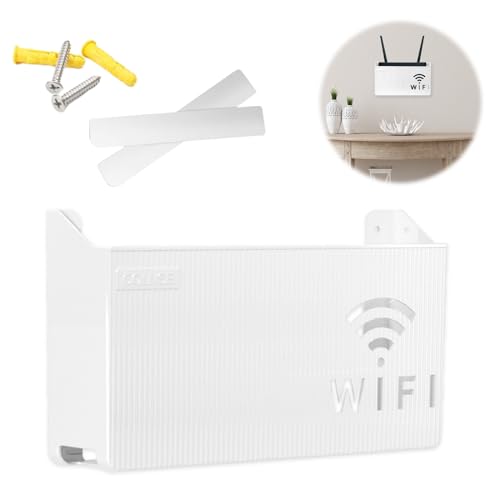MisFun WiFi Router Aufbewahrungsbox WLAN Router Storage Boxes WiFi TV Kabel Rack Weiße Dekorative Verstecken Schwimmende Rack Halterung Wandmontage Router für Heimdekoration Wohnzimmer MisFun WiFi Router Aufbewahrungsbox WLAN Router Storage Boxes WiFi TV Kabel Rack Weiße Dekorative Verstecken Schwimmende Rack Halterung Wandmontage Router für Heimdekoration Wohnzimmer von MisFun