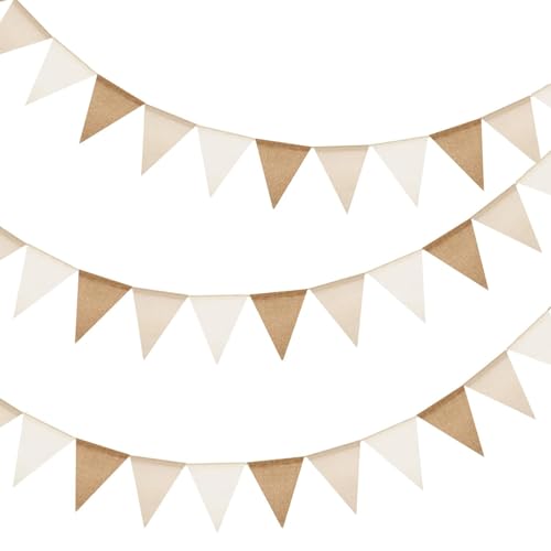 MisFun Wimpelkette Outdoor, Girlande Outdoor Wimpelgirlande, 9M Sackleinen Wimpelgirlande mit 36 Stück Wimpel, Rustikale Wimpel Garlande, für Hochzeit Geburtstag Camping Garten Party MisFun Wimpelkette Outdoor, Girlande Outdoor Wimpelgirlande, 9M Sackleinen Wimpelgirlande mit 36 Stück Wimpel, Rustikale Wimpel Garlande, für Hochzeit Geburtstag Camping Garten Party von MisFun