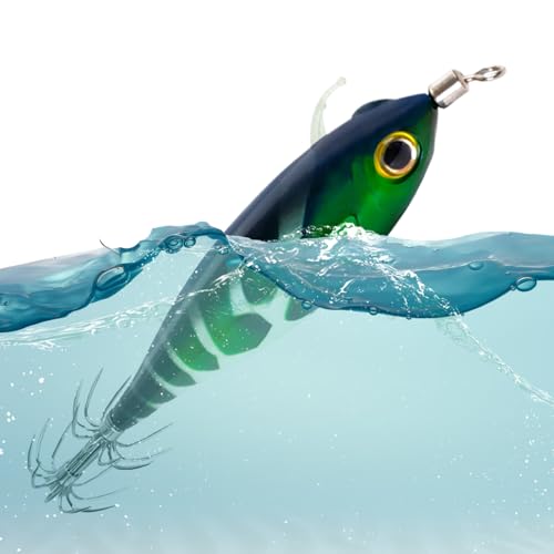 Misaakoeq Fishing Squid Köder, Künstliche Tintenfischköder Mit Leuchtkörper, Schwimmköder Imitation Realist. fluoreszierender Angelköder für Enthusiasten Anfänger von Misaakoeq