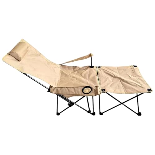 Misaakoeq Klappbarer Liegestuhl Outdoor, Hochbelastbare Gartenliege Mit Stabiler Tragkraft, Stabile Ergonomische Liege Mit Tragfähigem Design Für Garten, Balkon, Camping & Sonnenbad von Misaakoeq