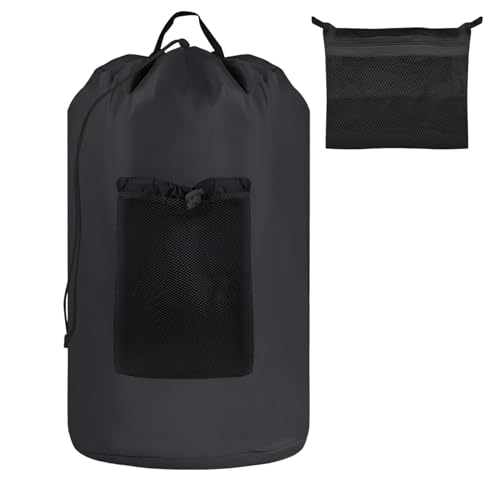 Misaakoeq Wäschesack | Netztasche für Schlafsaal, Wäschekorb mit Kordelzug, schmutzige Kleidung mit Schultergurten für Zuhause, Hotel, Schlafsaal, Waschsalon, Mietwohnung Misaakoeq Wäschesack | Netztasche für Schlafsaal, Wäschekorb mit Kordelzug, schmutzige Kleidung mit Schultergurten für Zuhause, Hotel, Schlafsaal, Waschsalon, Mietwohnung von Misaakoeq