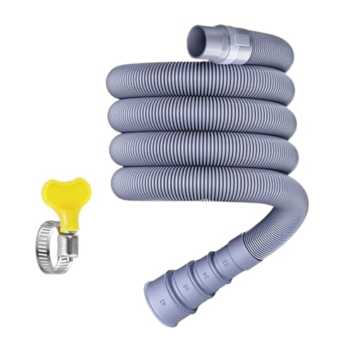 Misaakoeq Waschmaschinen Ablaufschlauch | Abflussrohr | Flexibler Ablaufschlauch Mit 360-Grad-Drehfunktion Und Klemmverschlüssen Für Waschmaschine Geschirrspüler Spüle von Misaakoeq