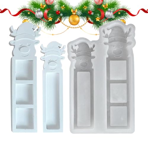 Misaakoeq Weihnachten Rentier Silikonformen - Weihnachts Elch Silikonform | Saisonale Backformen Für Resin Ton Schokolade Aus Silikon Weihnachtsdekoration von Misaakoeq