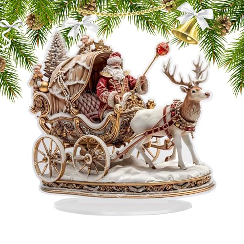 Misaakoeq Weihnachts Tischdekoration | Flache Acryl Weihnachtsmann Und Rentier Figuren Für Festtage | Deko Für Fensterbank Wohnzimmer Indoor Outdoor Feste Familientreffen Misaakoeq Weihnachts Tischdekoration | Flache Acryl Weihnachtsmann Und Rentier Figuren Für Festtage | Deko Für Fensterbank Wohnzimmer Indoor Outdoor Feste Familientreffen von Misaakoeq