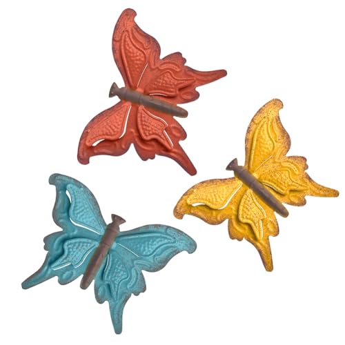 Misamo Dreidimensionale Schmetterlings-Wanddekoration Aus Metall, Schmetterlings-Kunstwandskulptur, Schmetterlings-Wanddekoration für Innenwände zu Hause von Misamo
