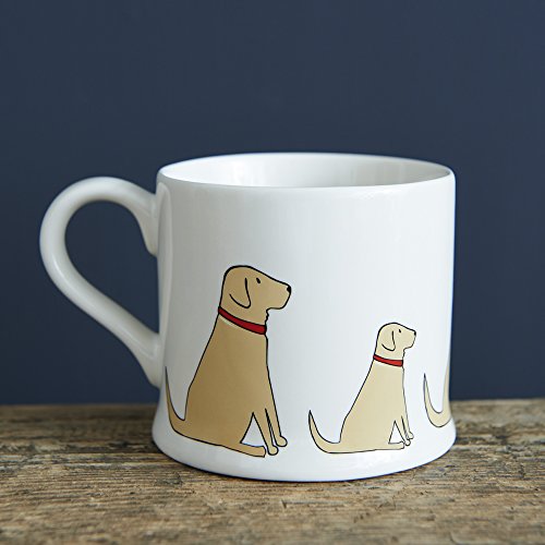 Mischievious Mutts Mugs Tasse mit gelbem Labrador von Sweet William von Mischievious Mutts Mugs