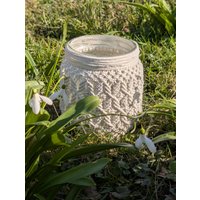 Makramee Windlicht/Vase, Boho Deko 10, 5cm Hoch Und 10cm Durchmesser Makramee Windlicht/Vase, Boho Deko 10, 5cm Hoch Und 10cm Durchmesser von MischoCreations