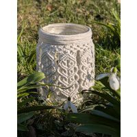 Makramee Windlicht/Vase, Boho Deko 12cm Hoch Und 10cm Durchmesser Makramee Windlicht/Vase, Boho Deko 12cm Hoch Und 10cm Durchmesser von MischoCreations