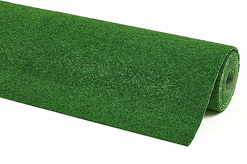 misento Kunstrasen Outdoor mit Noppen - wetterfest und pflegeleicht - geeignet als Balkon Teppich oder Rasenteppich Outdoor - einfach zu verlegen 400 x 400 cm Grün von misento