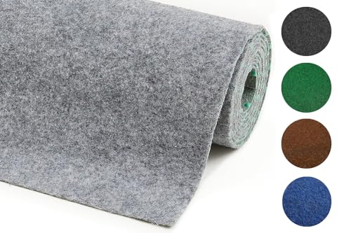 misento Kunstrasen Outdoor Teppich - wetterfester Rasenteppich für Balkon, Terrasse & Garten - leicht zu verlegen - 400 x 600 cm, Grau von Misento