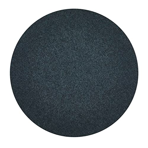 Misento Kunstrasen Outdoor Teppich, wetterfeste Poolunterlage rund für Planschbecken oder Pool, strapazierfähig, 300 cm, Anthrazit von Misento