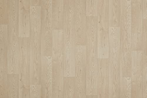 misento PVC Bodenbelag Stabparkett weiß Holzoptik Boden Fußboden mit Gesamtdicke von 2,8mm und Nutzschicht 0,2mm 200 x 400 cm von Misento