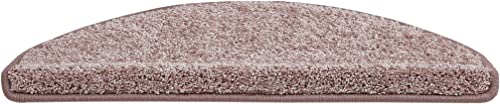 Misento Stufenmatte Parla 15er Set zum Schutz für Treppen - Rutschhemmende Stufenmatte für Glatte Treppen 28 x 65 cm Rosenholz von Misento