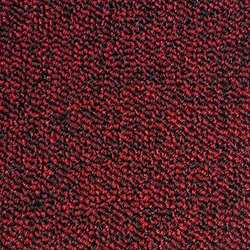 Teppichboden Schlingentextur Kurzflor Auslegware Bodenbelag rot 200 x 400 cm. Weitere Farben und Größen verfügbar von Misento