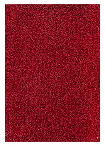 Teppichboden Verlours Auslegware Uni rot 200 x 400 cm. Weitere Farben und Größen verfügbar von Misento