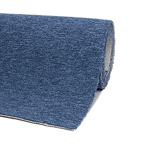 andiamo Teppichboden Henry - pflegeleicht und einfach zu verlegen - Auslegware Teppichboden - Meterware Bodenbelag in Schlingenstruktur mit Trittschalldämmung 200 x 600 cm Blau von andiamo