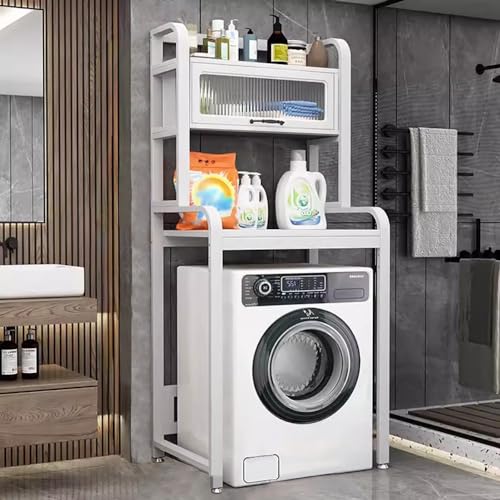MisetGao 3-Tier Metal Drum Washing Machine Storage Rack Over Washer and Dryer Storage Rack with Adjustable Feet, 150kg Load Capacity, Bathroom Shelf MisetGao 3-Tier Metal Drum Washing Machine Storage Rack Over Washer and Dryer Storage Rack with Adjustable Feet, 150kg Load Capacity, Bathroom Shelf von MisetGao