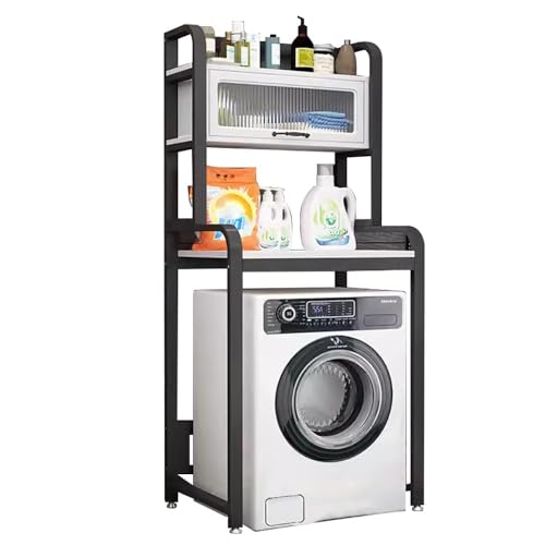 MisetGao 3 Tier Washing Machine Rack with Metal Shelf for Washing Machine and Dryer Adjustable Feet 150kg Load Capacity Bathroom Laundry Room Nizer Shelf Stand MisetGao 3 Tier Washing Machine Rack with Metal Shelf for Washing Machine and Dryer Adjustable Feet 150kg Load Capacity Bathroom Laundry Room Nizer Shelf Stand von MisetGao
